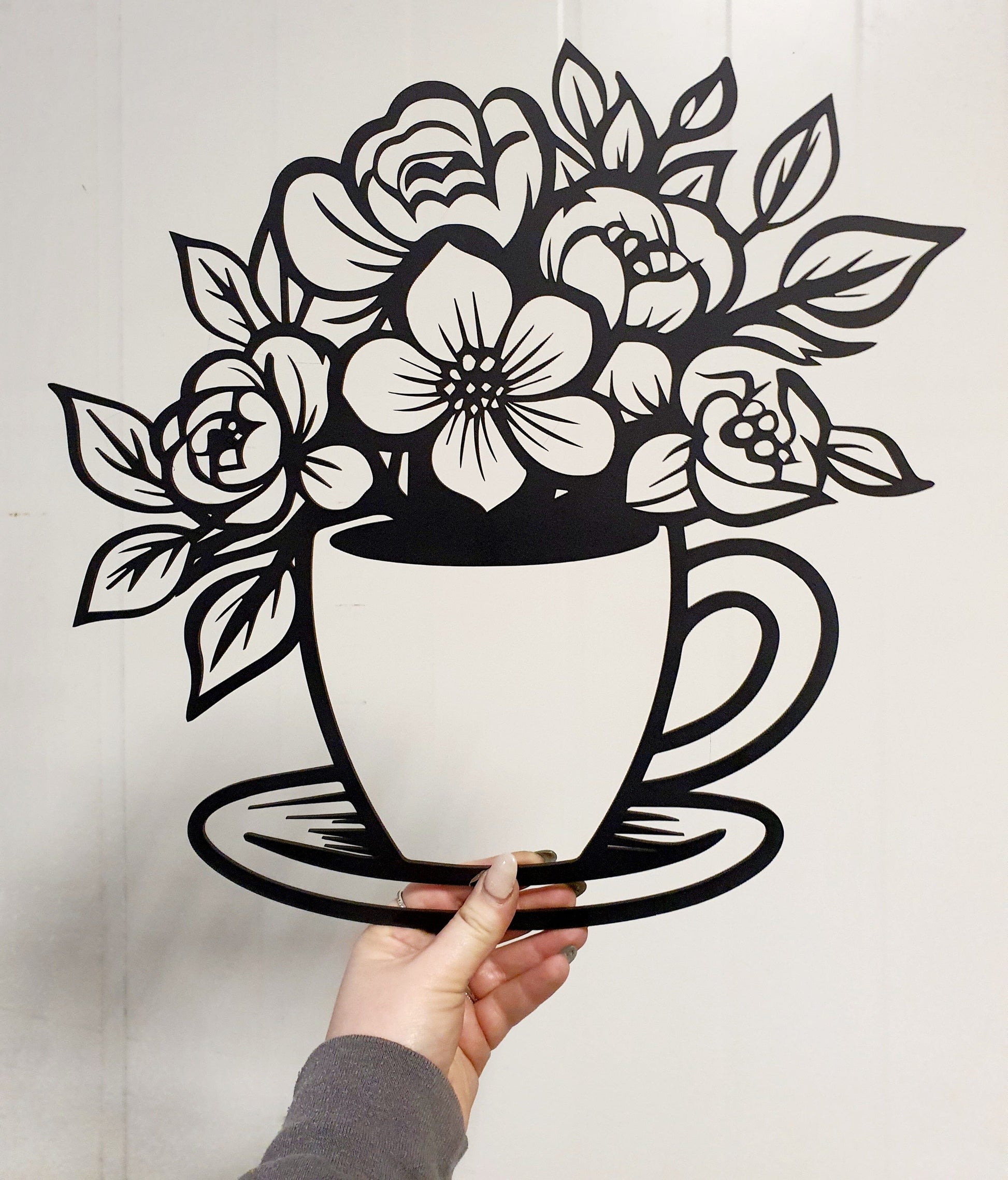 Floral Teacup Wall Art Wall Decor Whimsic 