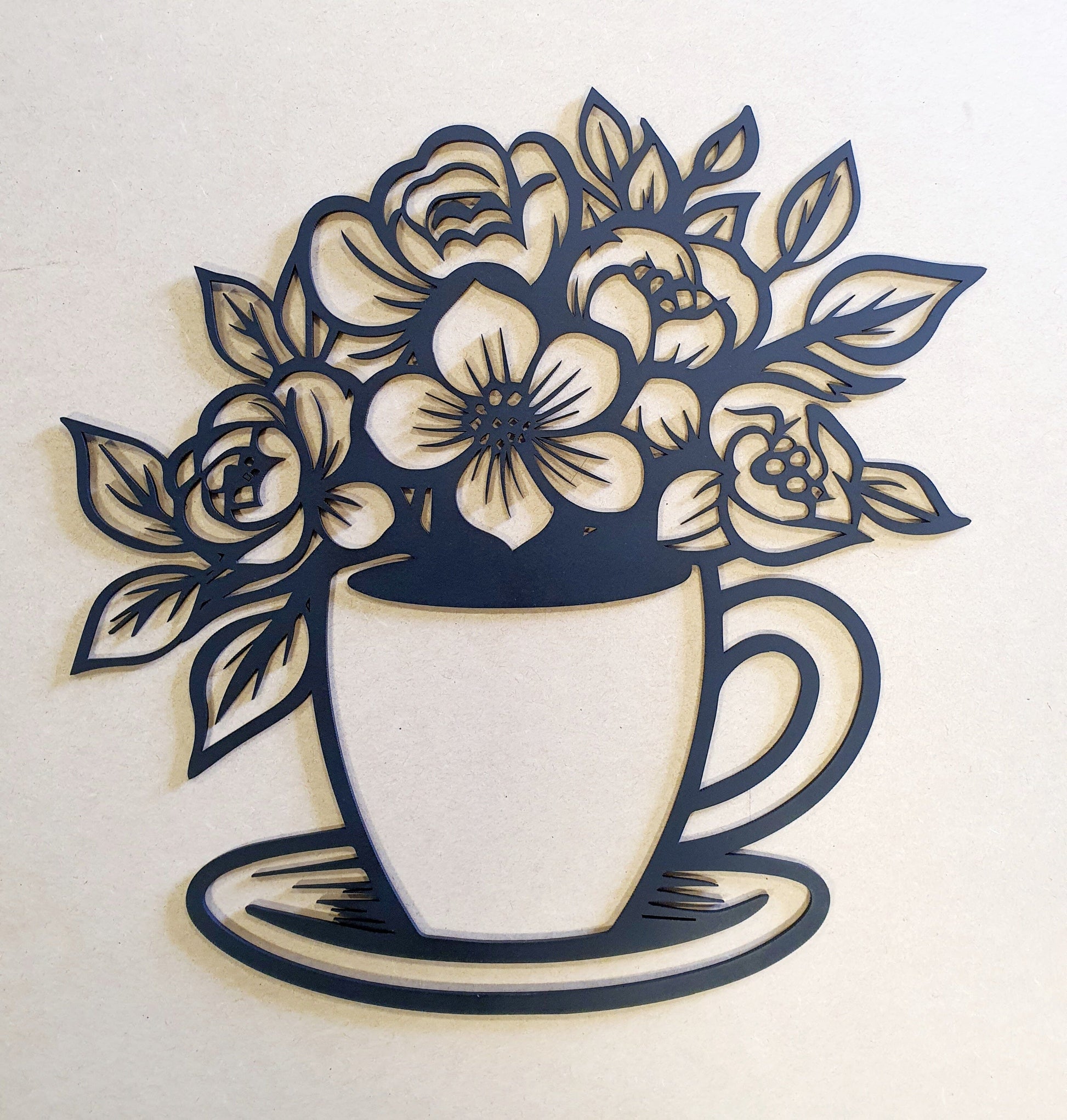 Floral Teacup Wall Art Wall Decor Whimsic 