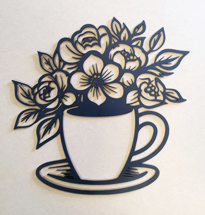 Floral Teacup Wall Art Wall Decor Whimsic 