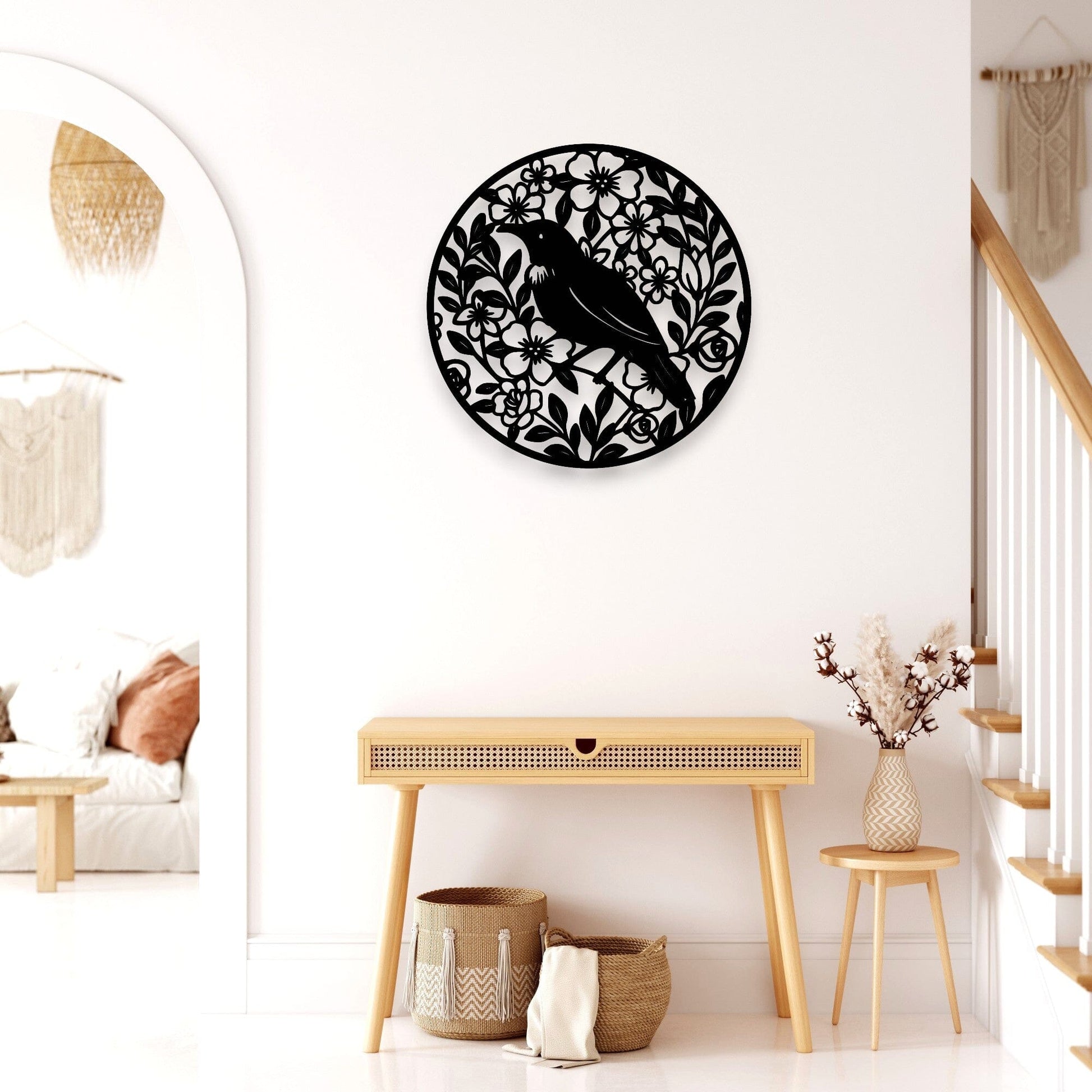 Floral Tui Round Wall Décor Whimsic 