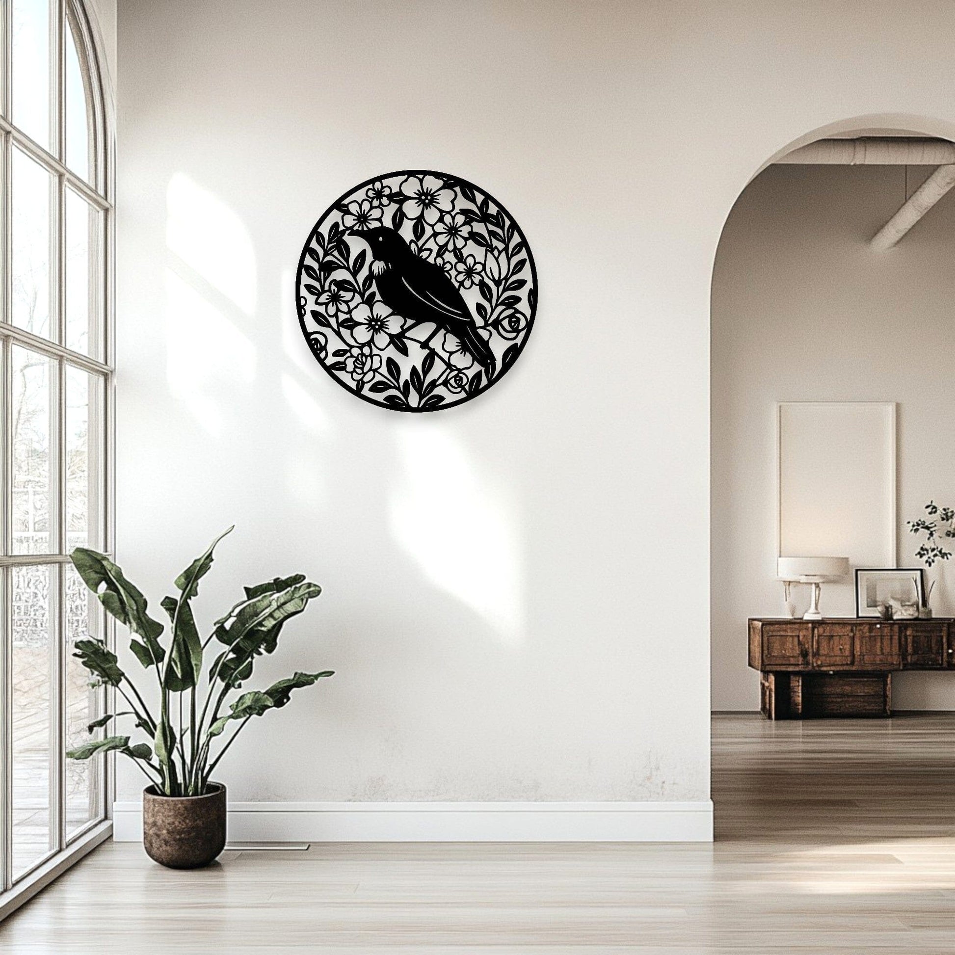 Floral Tui Round Wall Décor Whimsic 