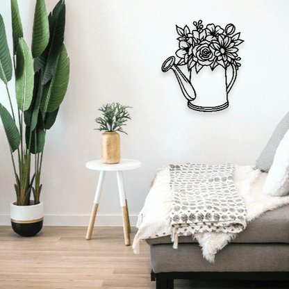 Floral Watering Can Wall Art Wall Decor Whimsic 