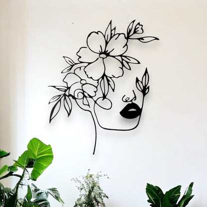 Floral Woman Silhouette Wall Art Whimsic 