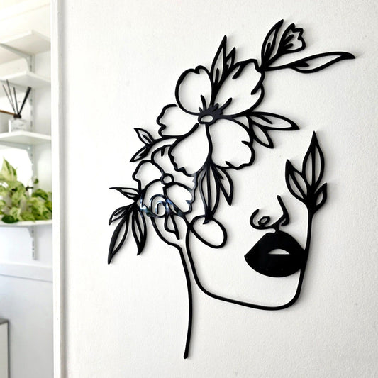 Floral Woman Silhouette Wall Art Whimsic 