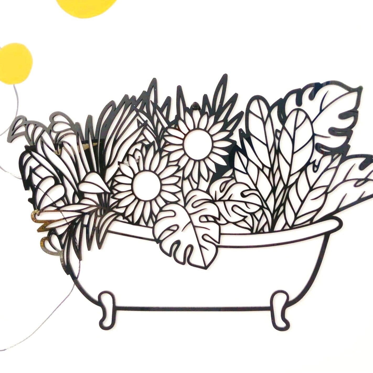 Flower Bathtub Wall Art Whimsic 