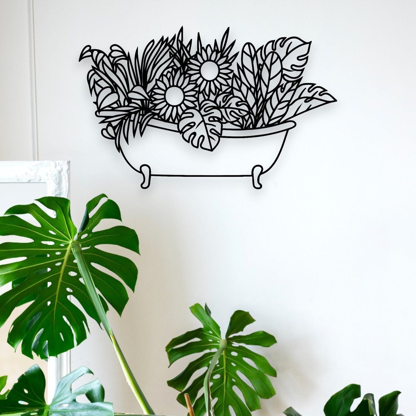 Flower Bathtub Wall Art Whimsic 