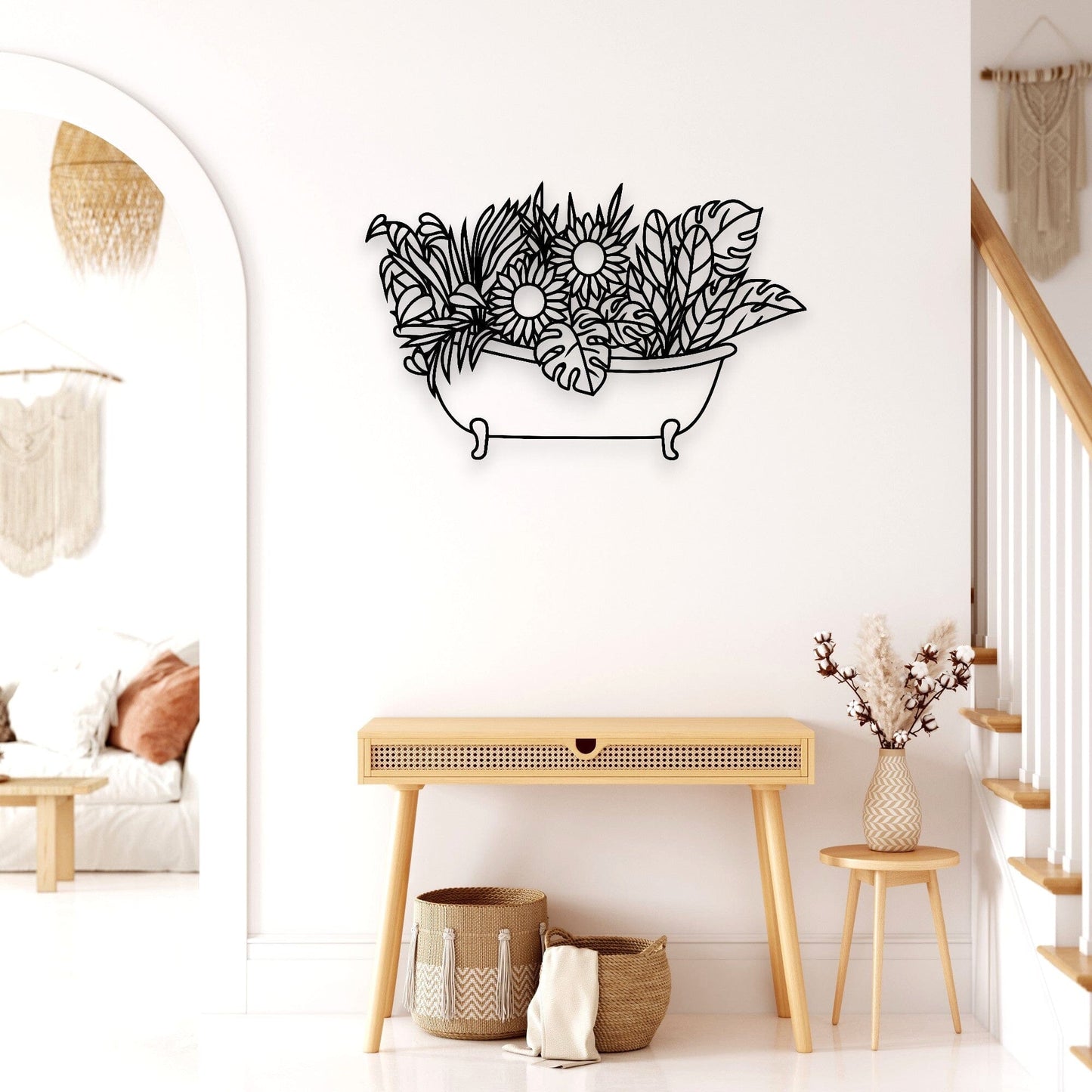 Flower Bathtub Wall Art Whimsic 