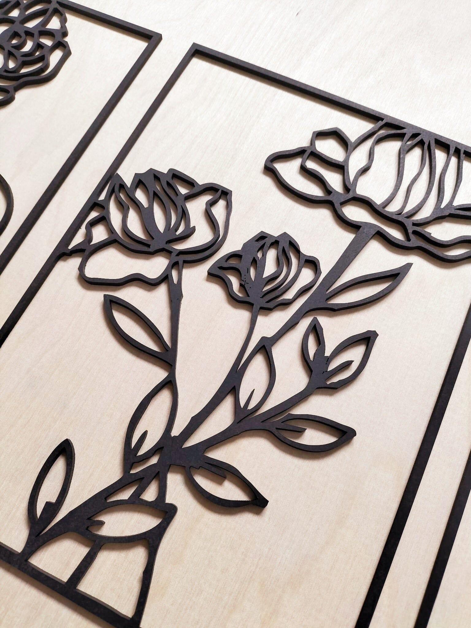 Flower Woman Wall Art Set Whimsic 