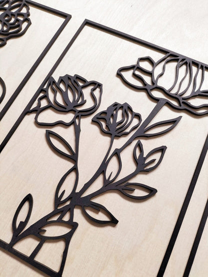 Flower Woman Wall Art Set Whimsic 