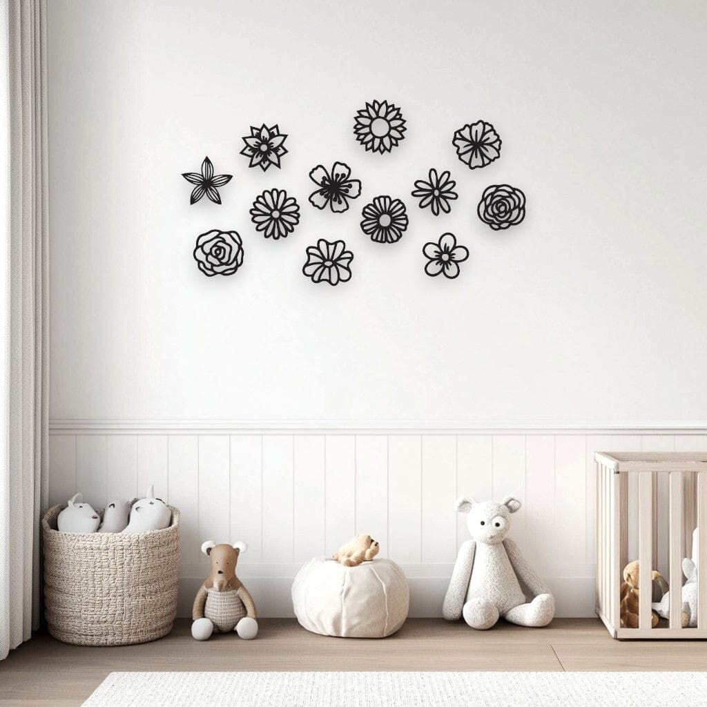 Flowers Wall Art Set Whimsic 