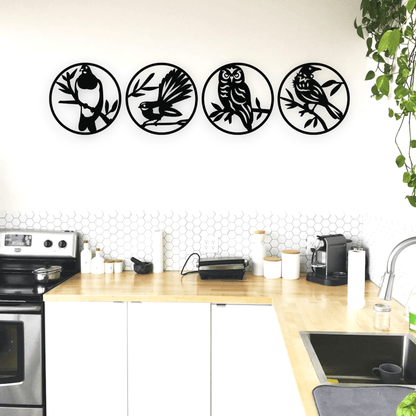 Four Piece Native Bird Set Whimsic 