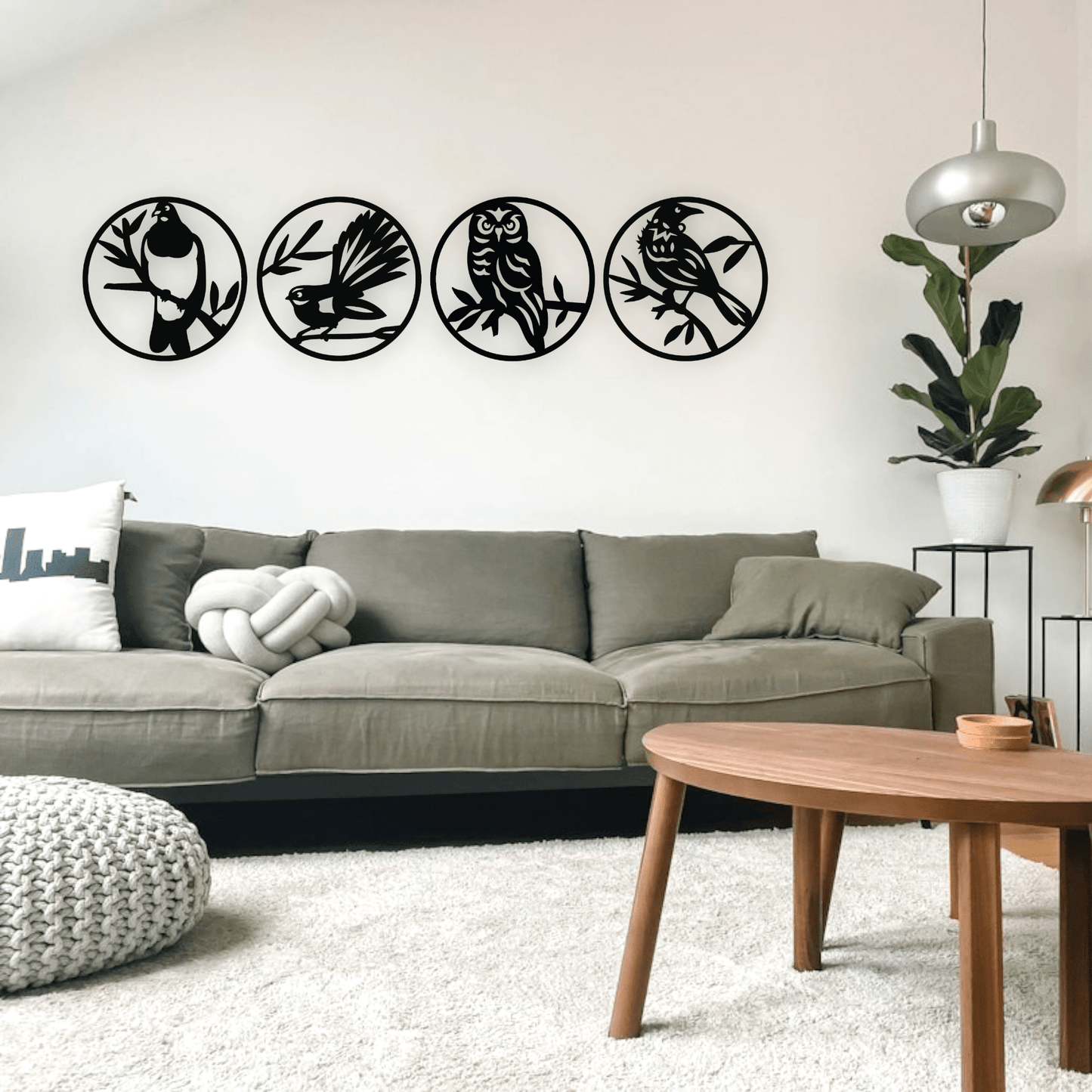 Four Piece Native Bird Set Whimsic 