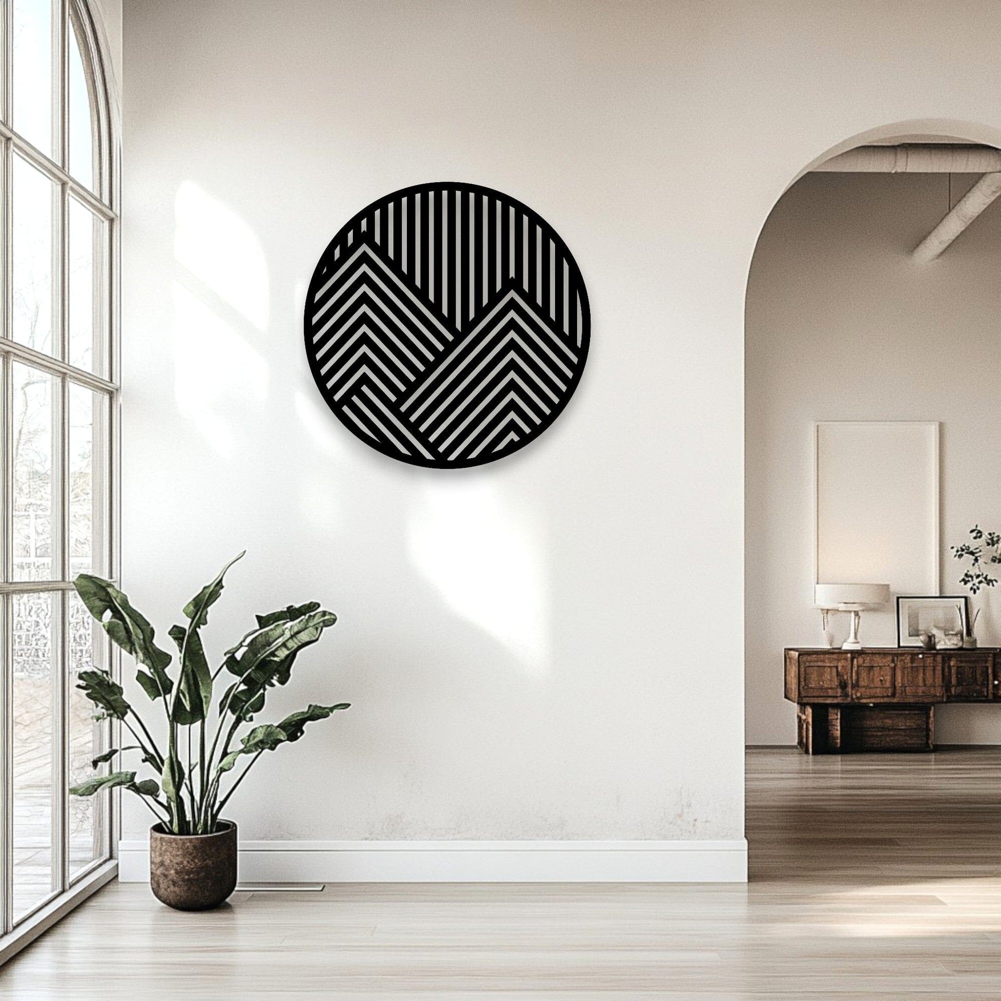 Geometric Circle Mountain Wall Art Wall Decor Whimsic 