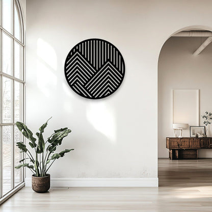 Geometric Circle Mountain Wall Art Wall Decor Whimsic 