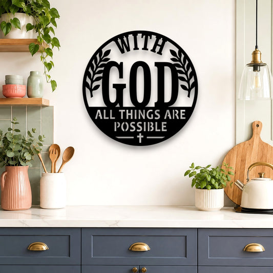 With God All Things Are Possible Wall Art