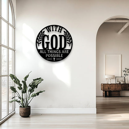 With God All Things Are Possible Wall Art