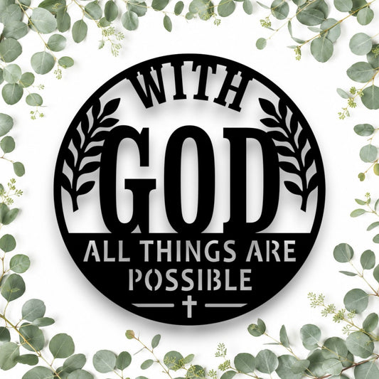 With God All Things Are Possible Wall Art