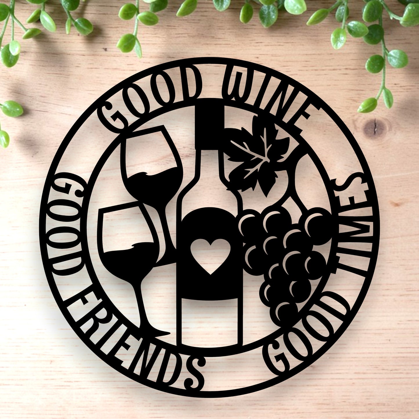 Good Wine Good Friends Wall Art