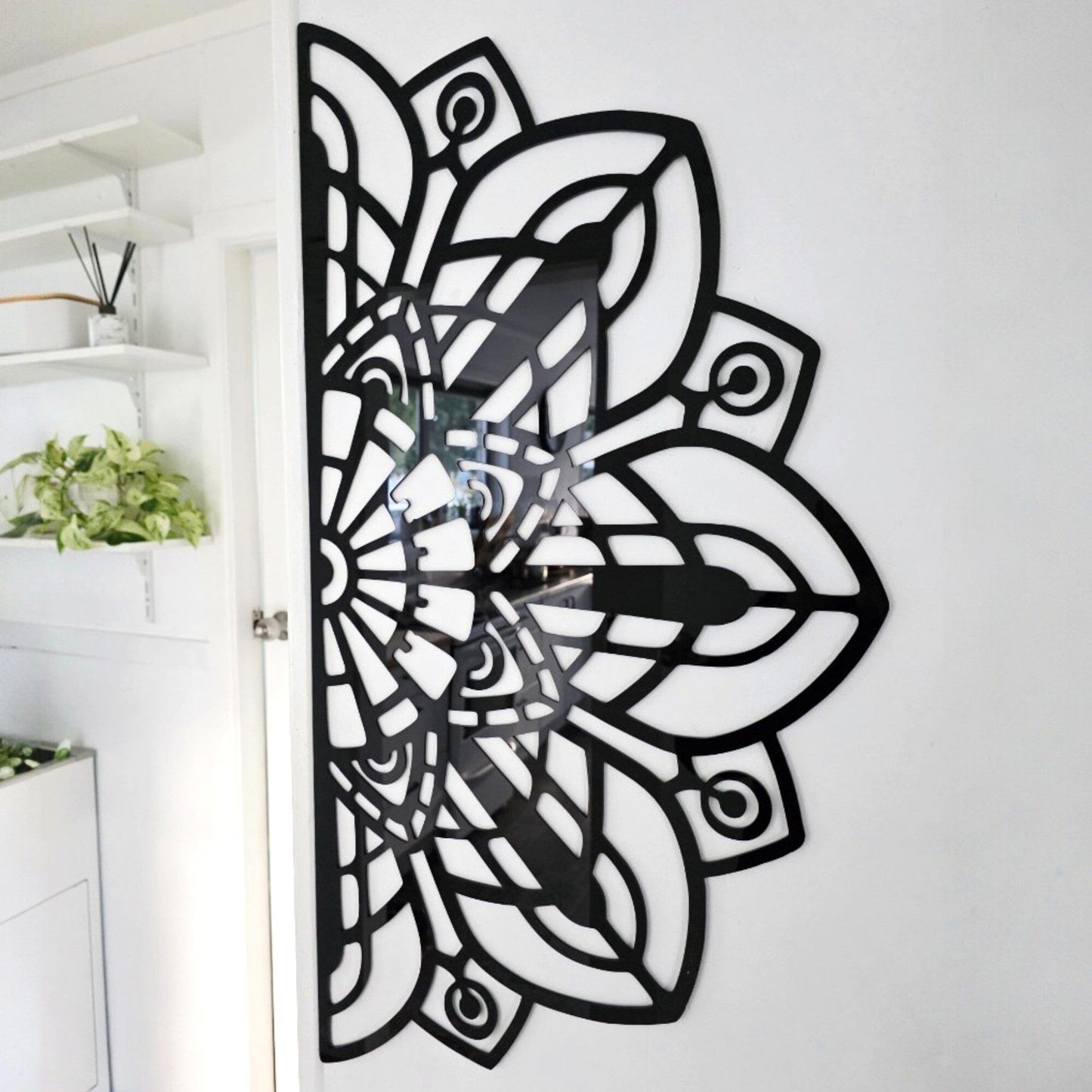 Half Mandala Flower Wall Décor Whimsic 