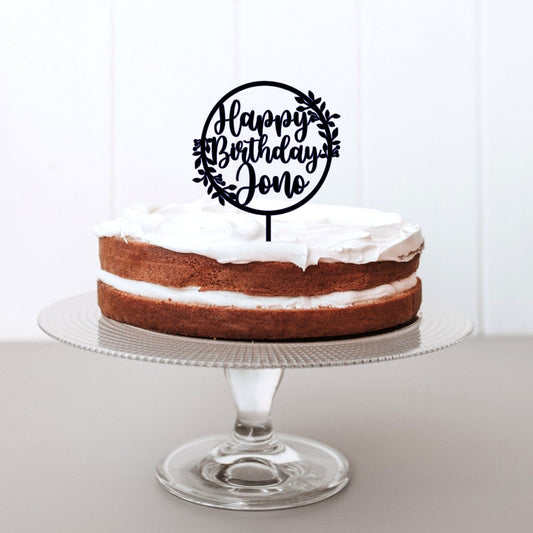 Happy Birthday Wreath Cake Topper Whimsic 