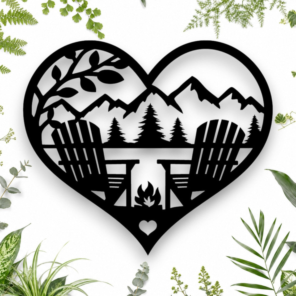 Mountain View Heart Wall Art