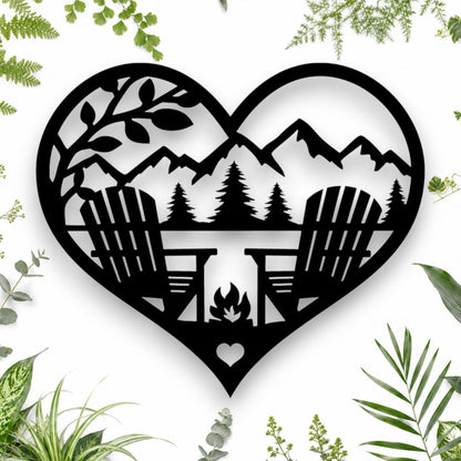 Mountain View Heart Wall Art