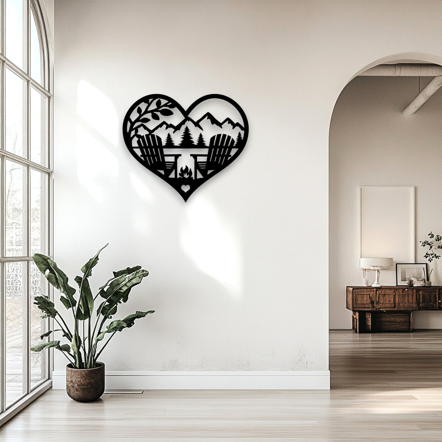 Mountain View Heart Wall Art