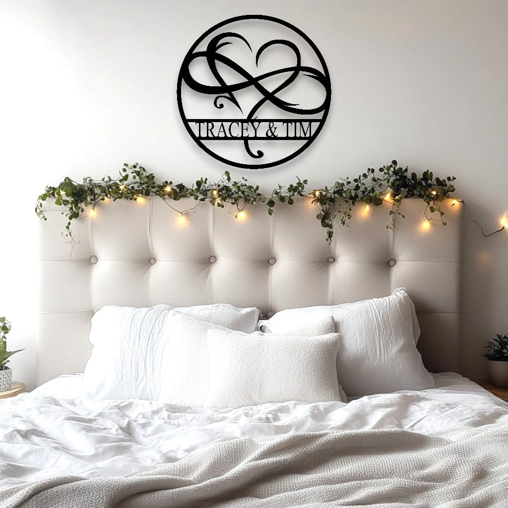 Personalised Infinity Heart Wall Art