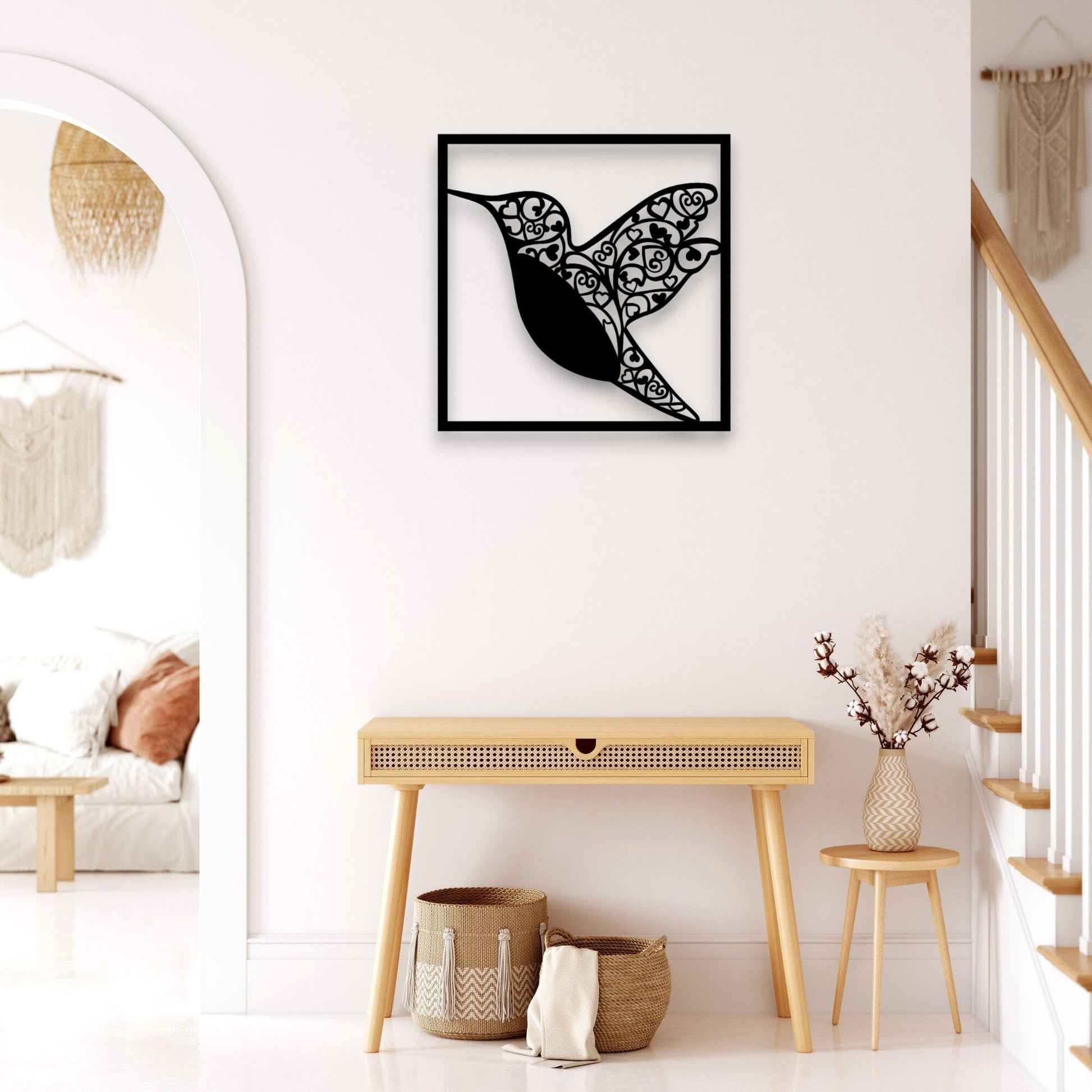 Hearts & Hummingbird Wall Art Whimsic 