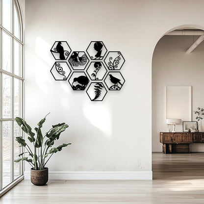 Hexagon Kiwiana Tile Set Whimsic 