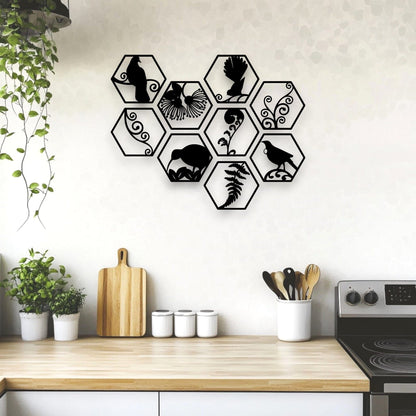 Hexagon Kiwiana Tile Set Whimsic 