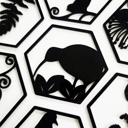 Hexagon Kiwiana Tile Set Whimsic 