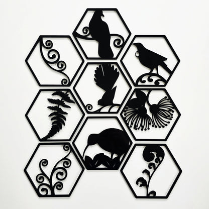 Hexagon Kiwiana Tile Set Whimsic 