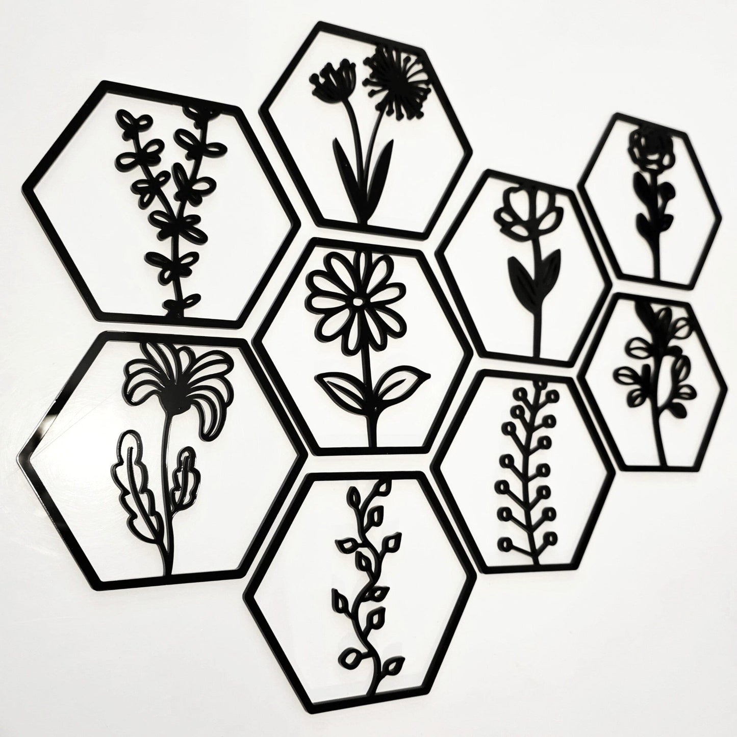 Hexagon Wildflower Tile Set Whimsic 