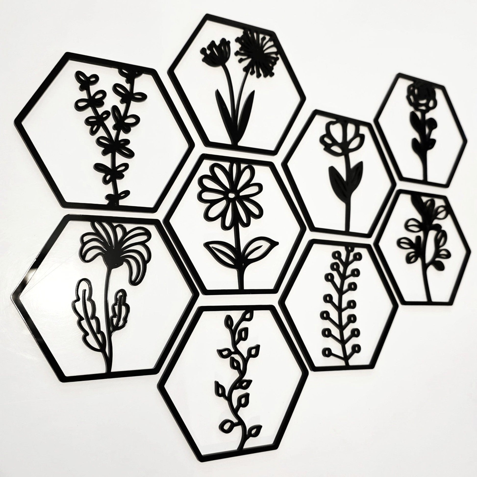 Hexagon Wildflower Tile Set Whimsic 