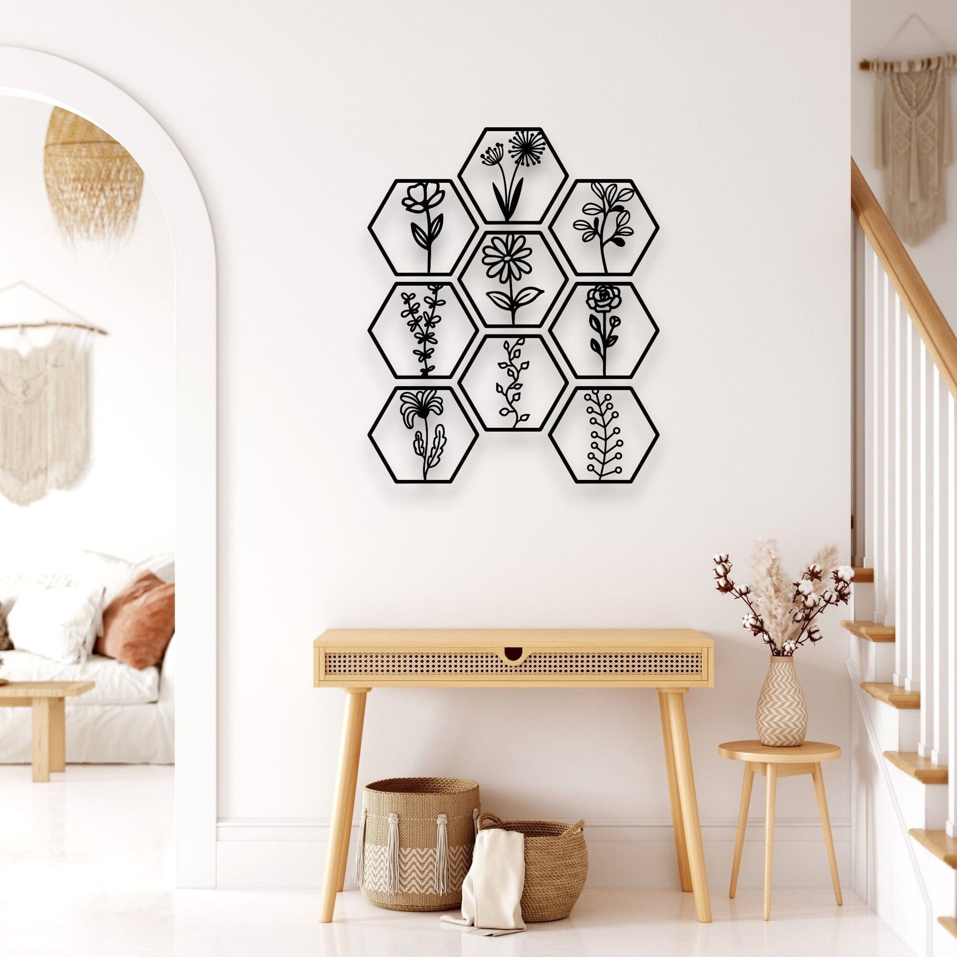 Hexagon Wildflower Tile Set Whimsic 
