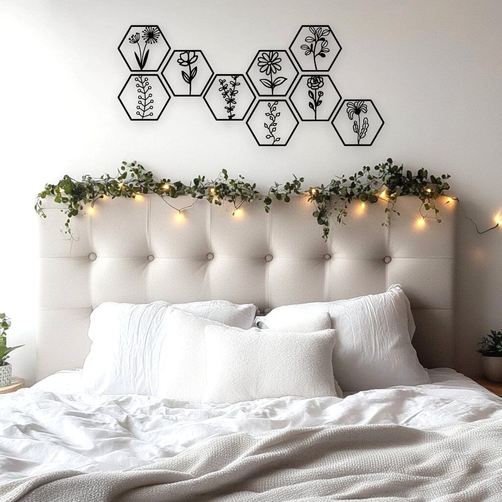 Hexagon Wildflower Tile Set Whimsic 