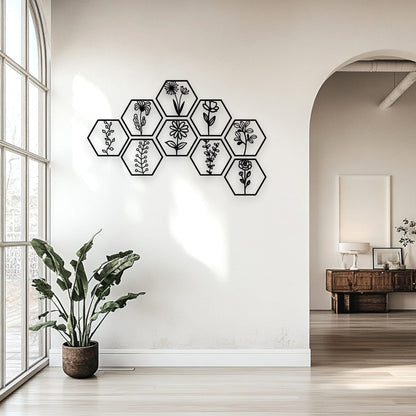 Hexagon Wildflower Tile Set Whimsic 