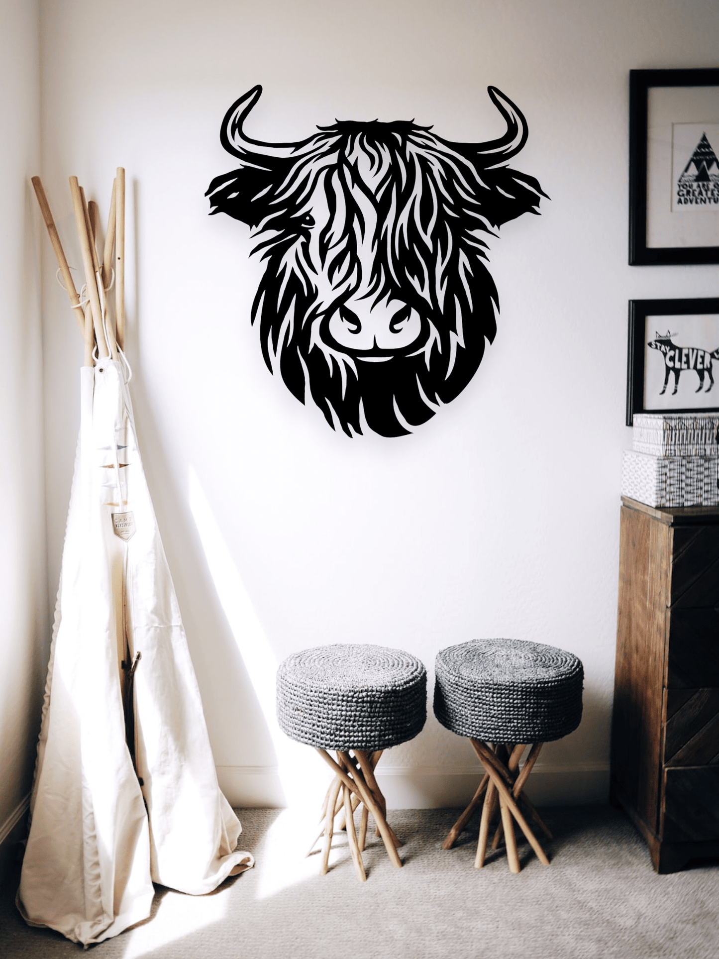 Highland Cow Wall Art Whimsic 