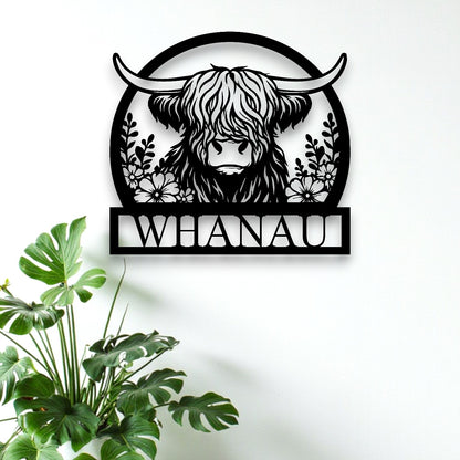 Personalised Highland Cow Farm Sign