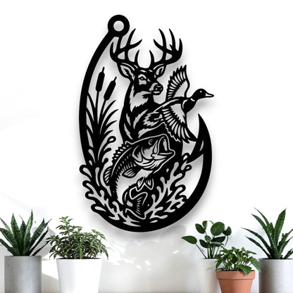 Hunting & Fishing Hook Wall Art