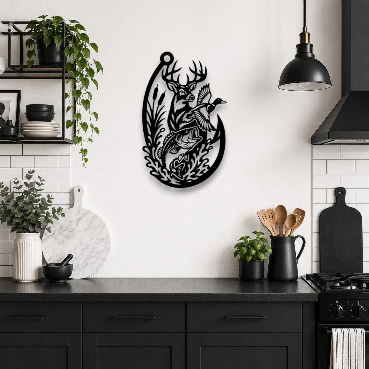 Hunting & Fishing Hook Wall Art