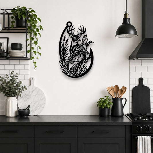 Hunting & Fishing Hook Wall Art