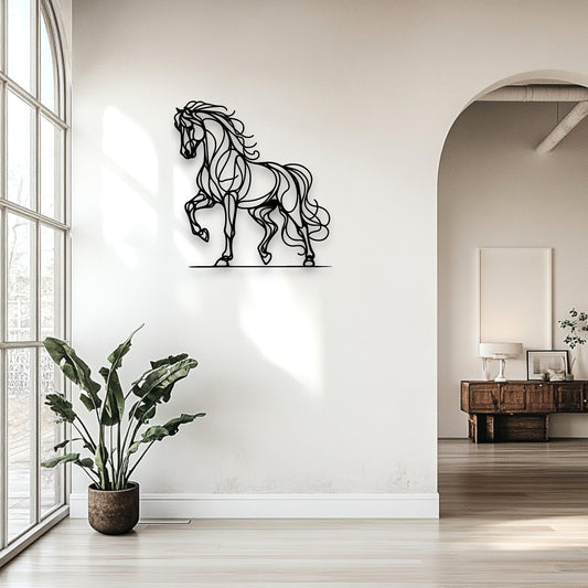 Line Art Horse Décor