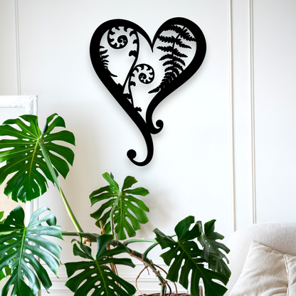 Fern & Koru Heart Wall Art