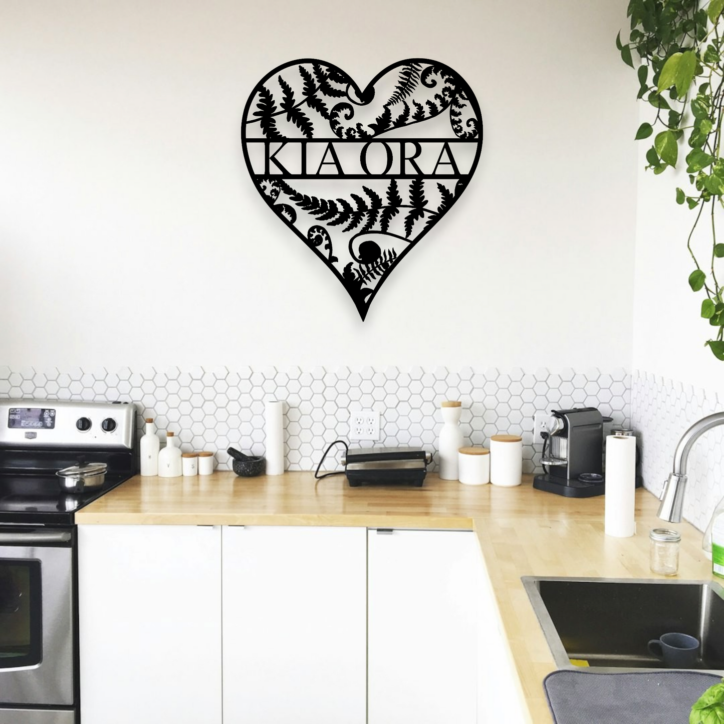 Personalised Fern Heart Wall Art