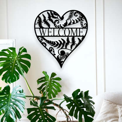 Personalised Fern Heart Wall Art