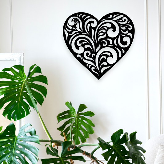 Koru Swirl Heart Wall Art