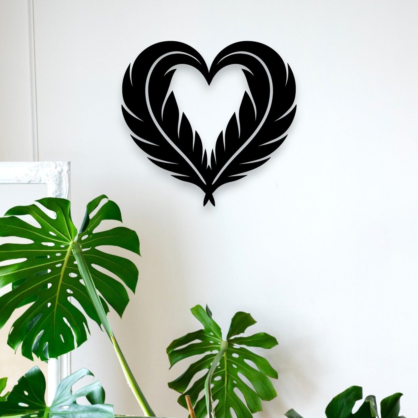 Huia Feather Heart Wall Decor Whimsic 