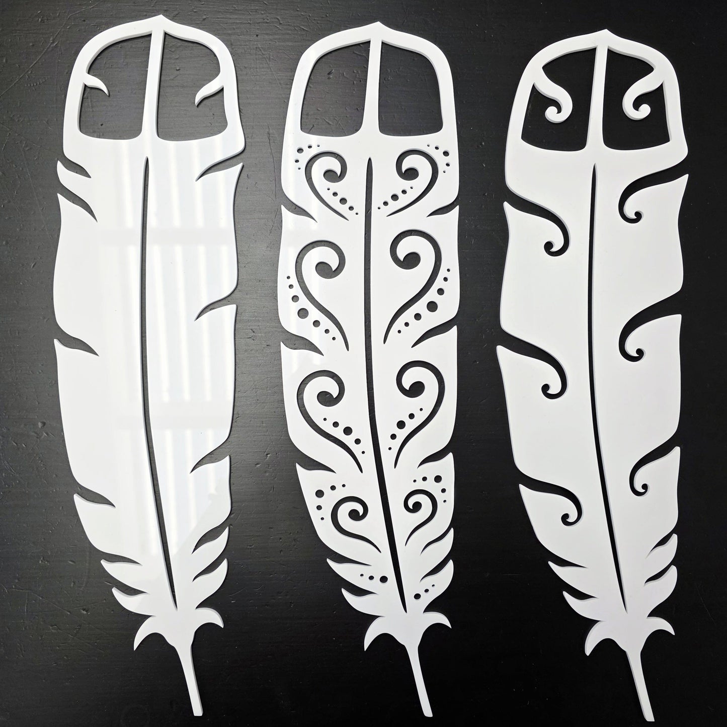 Huia Feather Trio Wall Decor Whimsic 